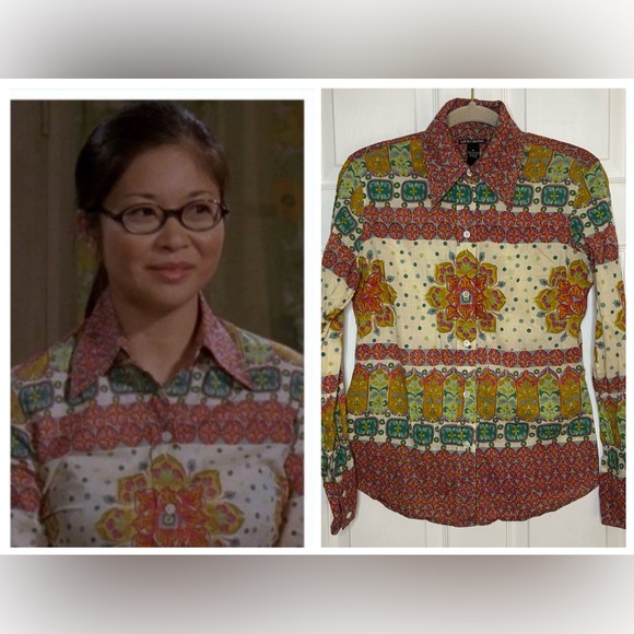 Lucky Brand Tops - Lucky Brand Vintage Mandala Cotton Blouse Gilmore Girls Y2K